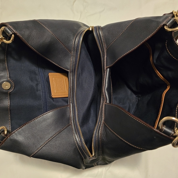 COACH PURSE LEXY F57540 MIDNIGHT BLUE LEATHER - Picture 7 of 9